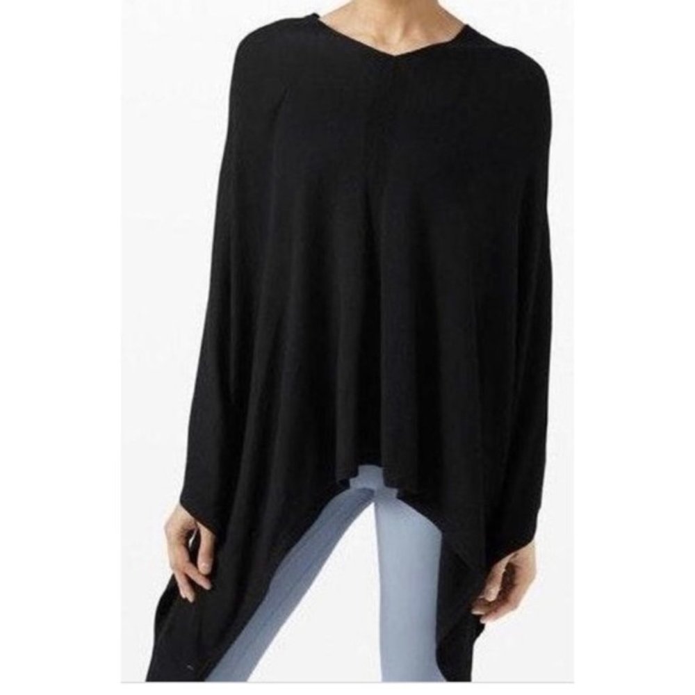 Lululemon Black Poncho A Line Long Sleeve Sweater